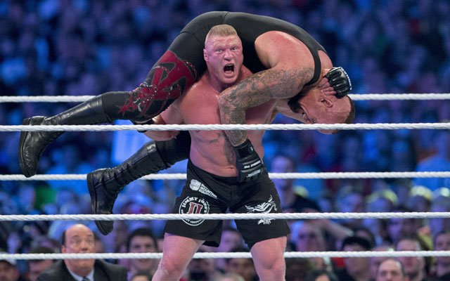 Brock Lesnar got the best of The Underatker at WrestleMania 30. (WWE)