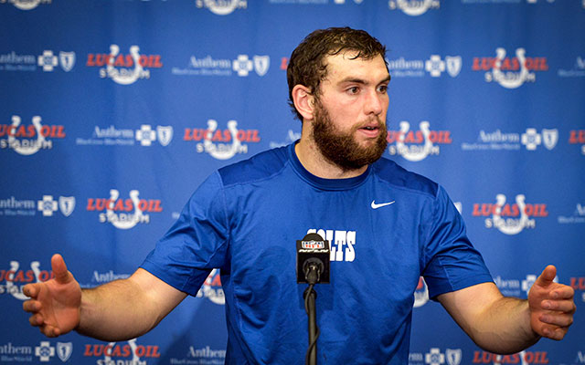 Yes, Andrew Luck knows, the neck beard looks awful. (USATSI)