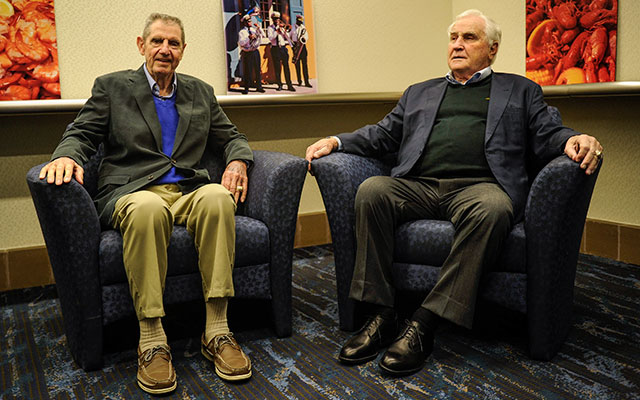 Earl Morrall (left) and Don Shula in February 2013. (USATSI)