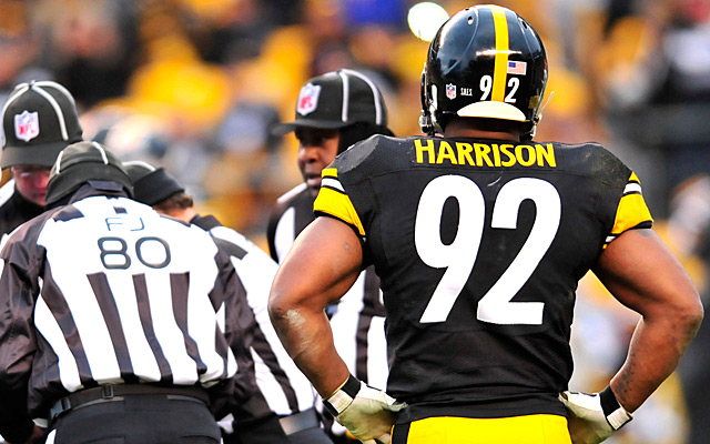 After 10 seasons in Pittsburgh, Harrison's looking for a new home.  (Getty Images)