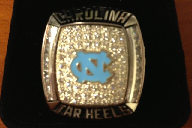 North Carolina's ACC Coastal Division championship rings. (Jason Freeman/Twitter.com)