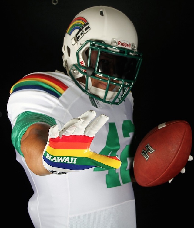 hawaii rainbow warriors football jersey